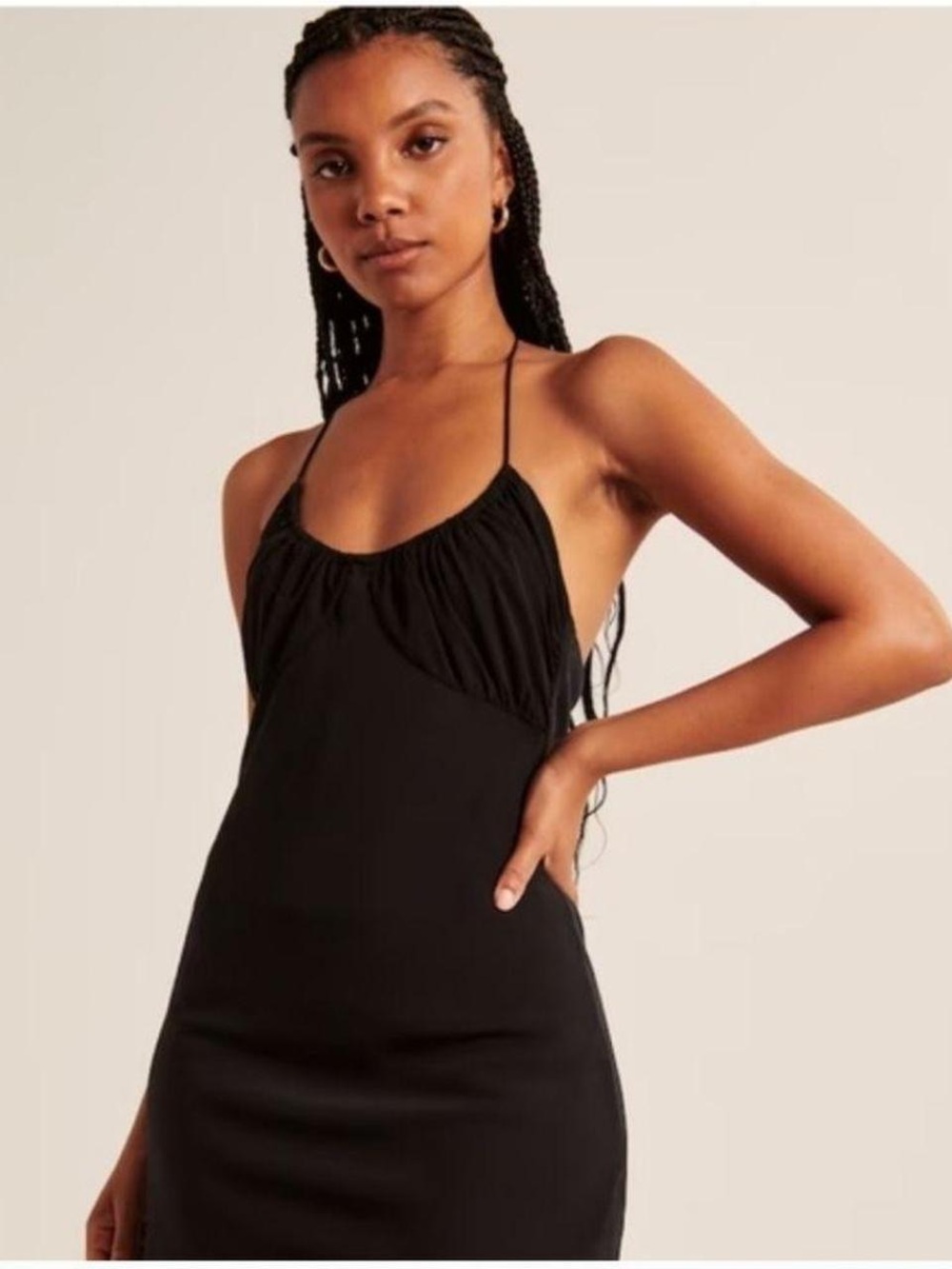 NWT // Abercrombie & Fitch - Black Halter Slip Dress